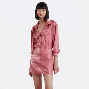 NWOT BEC + BRIDGE MONICA SHIRT IN POMEGRANATE PINK